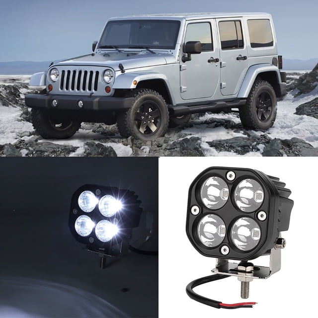 Focos Universales Ligeros 40W LED Luz De Trabajo Cuadrada Lámpara De Conducción Para Coche SUV