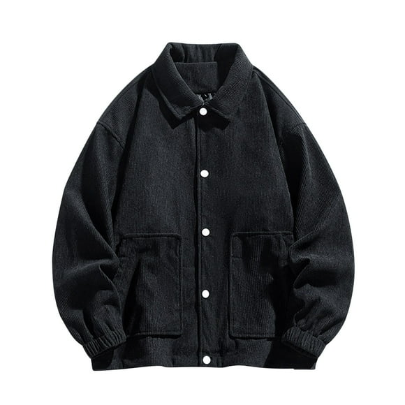 Pisexur Mens Winter Jacket Men's Solid Color Casual Loose Fitting Long Sleeved Hooded Jacket Long Sleeve Hoodless Casual Outwear Jackets Mens Winter Coat Windbreaker Jacket Warming Jacket