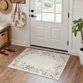 thumbnail image 6 of GENIMO 5'x7' Area Rug for Living Room, Machine Washable Non Slip Low Pile Rug for Bedroom Dining Room, Garden Floral, Linen Beige, 6 of 6