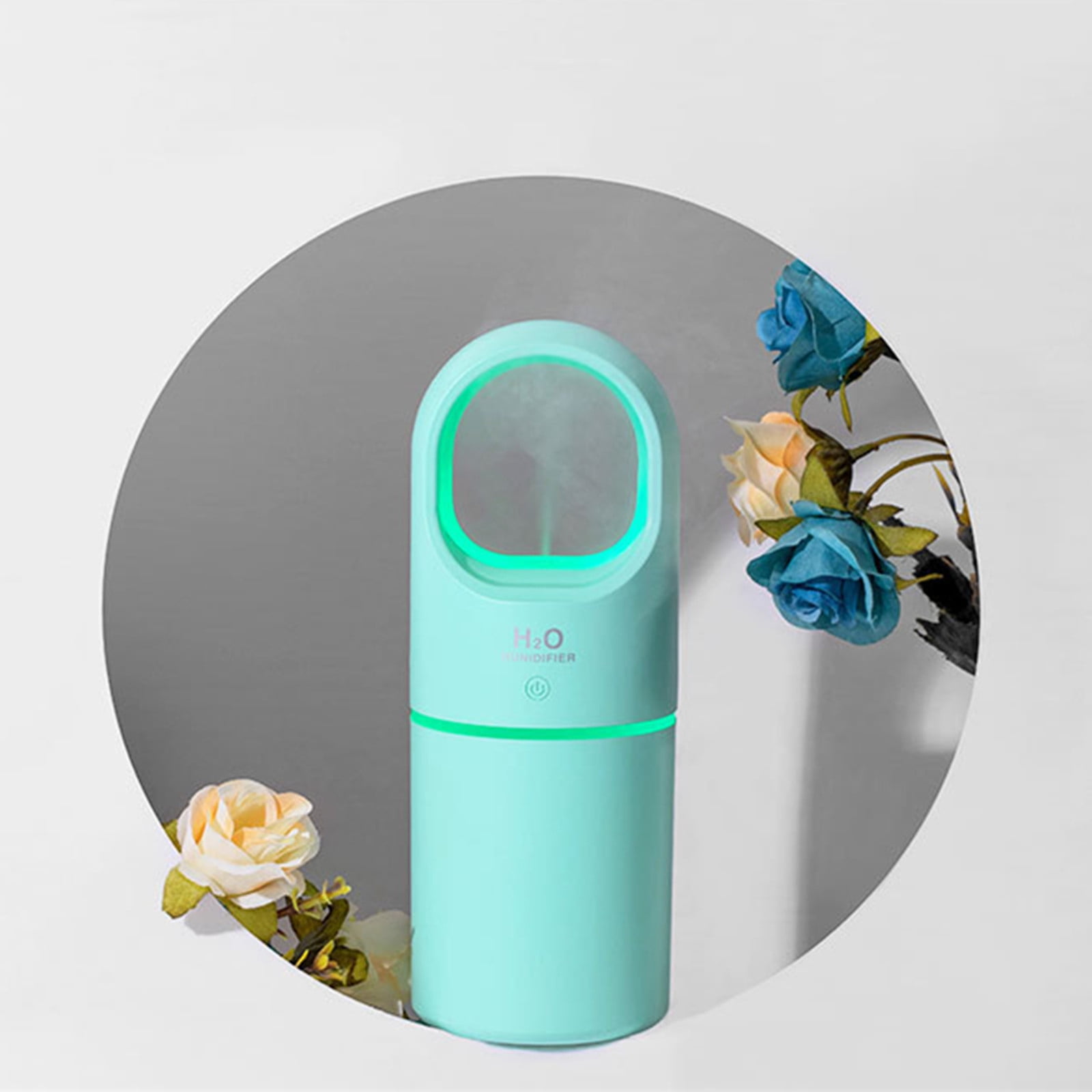 CVLNCYCLING USB Humidifier with Colorful Ambient Lighting, Quiet Cool Mist Ultrasonic Humidifier, Easy Clean Top-Fill for Bedroom Office Plants