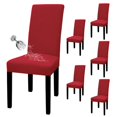 thumbnail image 1 of Juego de 6 fundas para silla Easy-Going, impermeables, de jacquard elástico, color rojo, 1 of 7