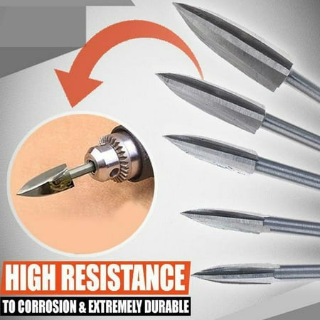 

Wood Carving Drill Bit Set 5Pcs Milling Cutter For Rotary Tools Engraving