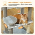 thumbnail image 6 of Pefilos 44" Cat Tree Tower for Indoor Cats, 5-Level Cat Condo with Large Hammock, Big Top Perch and 4 Sisal Covered Scratching Pos, Gray, 6 of 7
