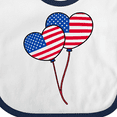 thumbnail image 4 of Inktastic American Flag Heart Balloons Boys or Girls Baby Bib, 4 of 4