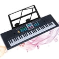 thumbnail image 1 of Teclado Musical Electrónico Digital - Teclado De Aprendizaje Para Niños 61 Teclas Piano Eléctrico Portátil Con Grabación, Cable Usb, Micrófono - Negro Muyoka Hogar, 1 of 6