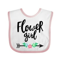 Inktastic Flower Girl with Arrow and Flowers Girls Baby Bib