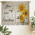 thumbnail image 6 of Farmhouse Sunflower Kitchen Curtains Vintage Country Rustic Small Short Cafe Window Curtains You are My Sunshine Rod Pocket Bathroom Drapes Treatment Tier Curtains 2 Panels (27.5x39 Inch), 6 of 6