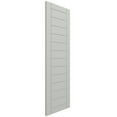 thumbnail image 2 of Ekena Millwork 15"W x 49"H True Fit PVC Horizontal Slat Framed Modern Style Fixed Mount Shutters, Hailstorm Gray (Per Pair - Hardware Not Included), 2 of 9