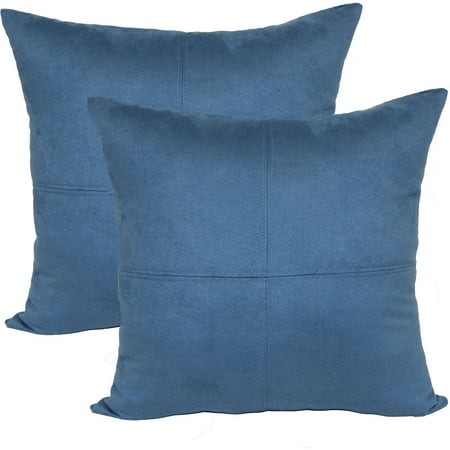 Chenille Suede - 4-Panel Suede Decorative Pillow, 2-Pack