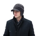 thumbnail image 7 of Siminsem Winter Beanie with Brim and Ear Flaps for Men Women Warm Fleece Lined Knit Hat Stocking Cap Thermal Ski Outdoor Cold Weather Hat Uni1 Pack, Grey,One Size, 7 of 7