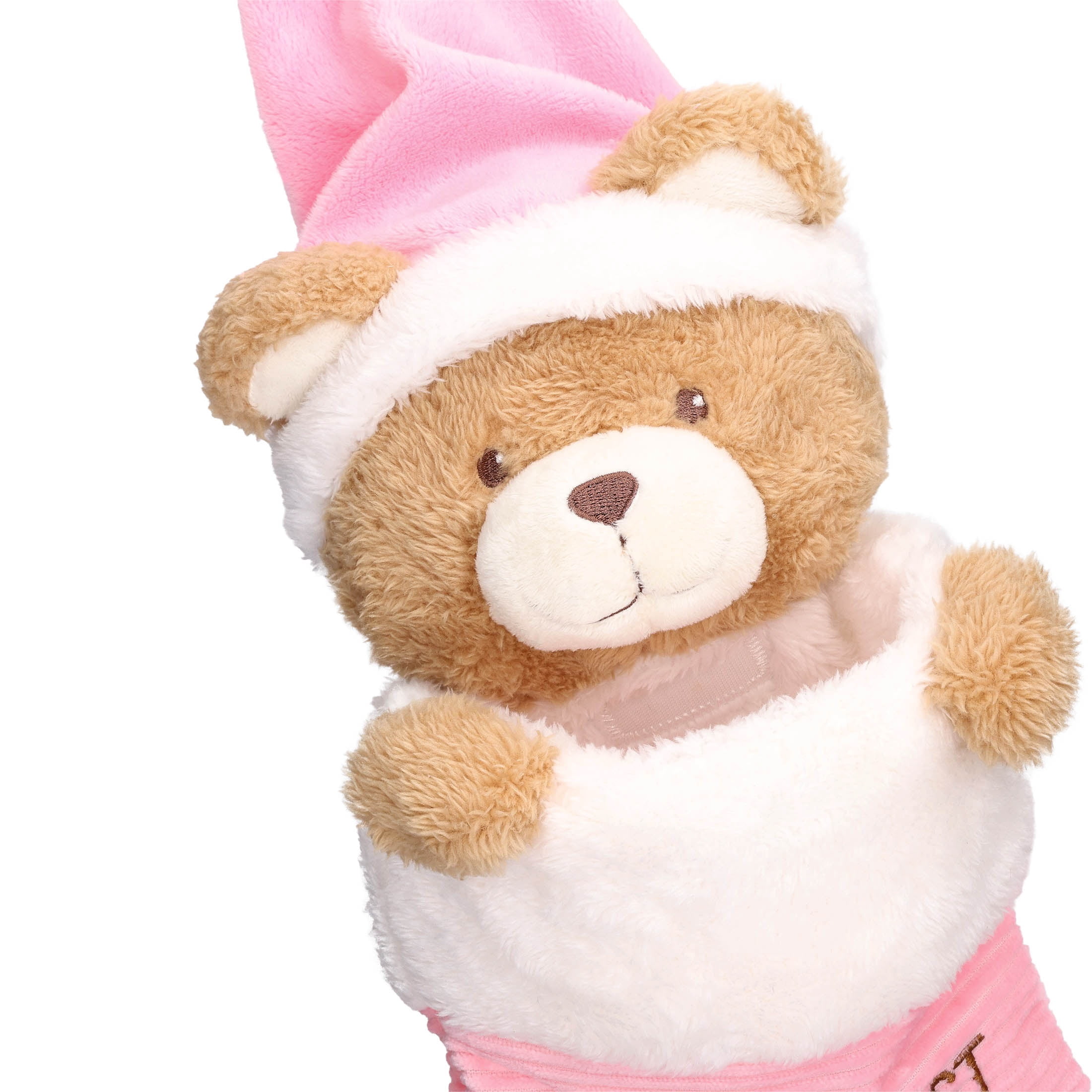 My First Christmas Stocking with Teddy Bear, Pink, 22", by Holiday Time