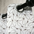 thumbnail image 3 of Ambesonne Bowling Party Grommet Curtain, Hobby Sketchy, 50" x 84", Dark Brown White, 3 of 6
