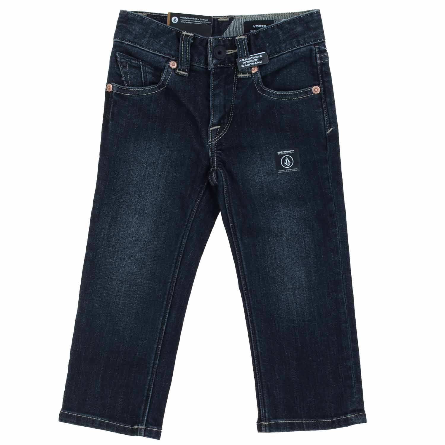 Volcom Boys Vorta Form Denim Slim Straight Toddler Jeans (Used Blue, 2T ...