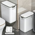 thumbnail image 6 of Joybos  2 Pack Bathroom Trash Can with Lid, 3.6Gal + 2.4Gal Garbage Can with Pop-Up Lid, Small Trash Can Dog Proof, Slim Trash Bin Waste Basket for Toilet, Office, Bedroom, Living Room, Kitchen, 6 of 8