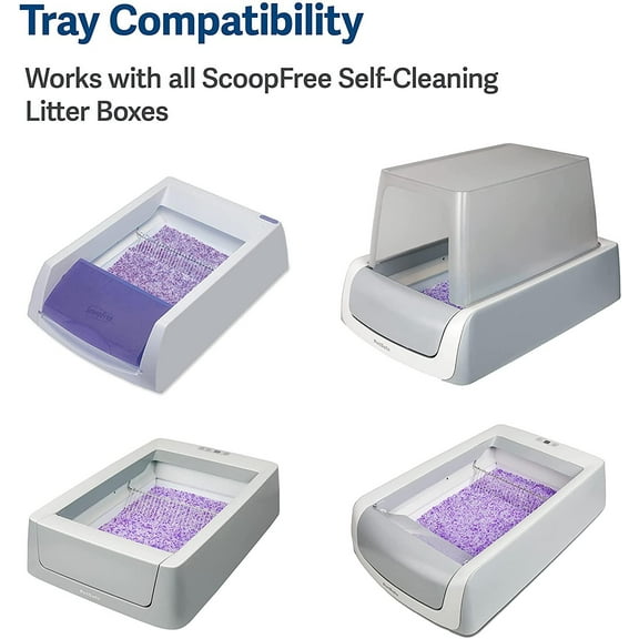 PetSafe ScoopFree - Bandeja de Arena para Gatos autolimpiante con Cristales de Lavanda, Paquete de 3 PetSafe 1