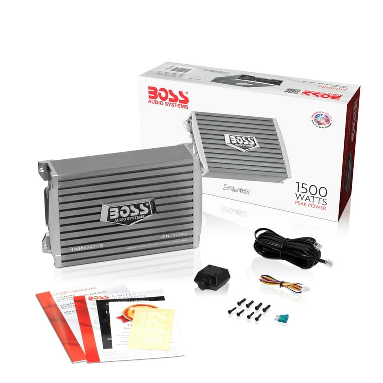 Boss Audio Systems AR1500M Compact Mosfet Monoblock Vehicle Audio Amplifier, 4.4 lb Boss Audio Systems AR1500M Compact Mosfet Monoblock Vehicle Audio Amplifier, 4.4 lb