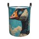 thumbnail image 1 of Fotbe Blue Watercolor Duck Cesto de Ropa con Asas, Cesto Impermeable de Gran Capacidad, Bolsa de Lavado para Dormitorio, Cesto de Ropa con Ruedas y Asas-Small, 1 of 6