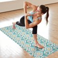 thumbnail image 6 of Blue Pioneer Flower Pattern Hot Yoga Mat Towel Non Slip for Hot Yoga - Quick-Drying Yoga Mat Cover with 4 Corner Pockets with Travel Bag - Hot Yoga Towel Non Slip Grip Moisture Wicking Sweat 70"x26", 6 of 6