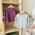 thumbnail image 5 of Kids Sweatshirt Boy Long Sleeve Purple Sweatshirt Girls Crewneck Pullover Casual Sport Sweatshirts Fall Clothes Girl Clothes 7-8 Years, 5 of 8