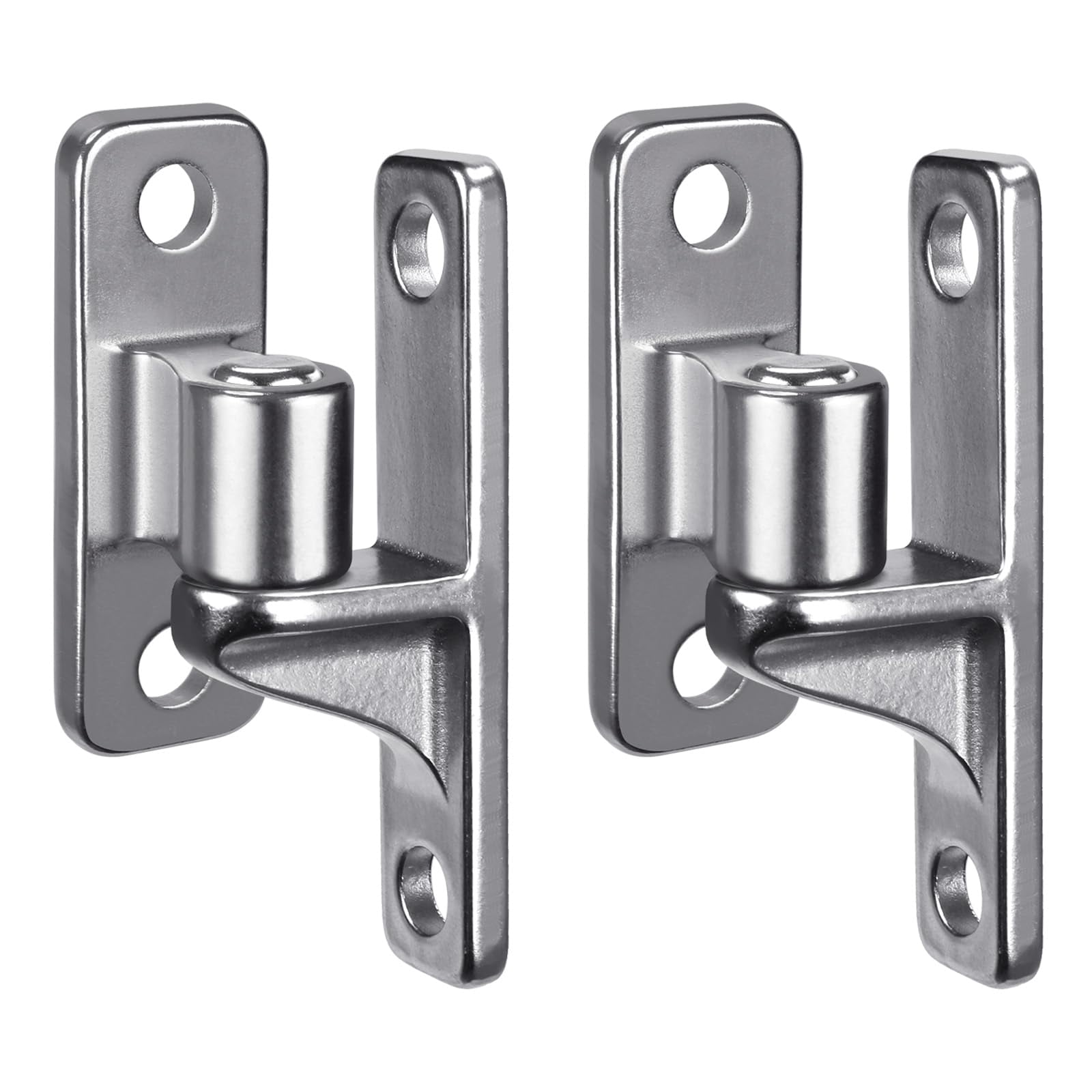 Heavy-Duty 304 Stainless Steel Gate Hinges, 2-Pack Wall Mount Gate Hardware Female & Male Hinges Pin, Non-Welding Design for Wooden Fences and Farm Gates