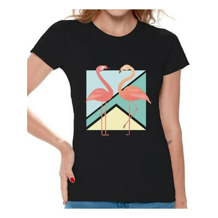 Awkward Styles Two Flamingos Tshirt For Women Pink Flamingos Shirt Summer Tshirt Flamingo Party Gifts For Her Flamingo Themed Party Flamingos Shirt