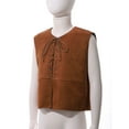 thumbnail image 3 of MSemis Kids Western Cowboy Costume Waistcoat Vest Tops Dark Brown 10, 3 of 6