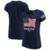 Team USA Women's 2020 Olympics American Flag Scoop Neck T-Shirt - Navy