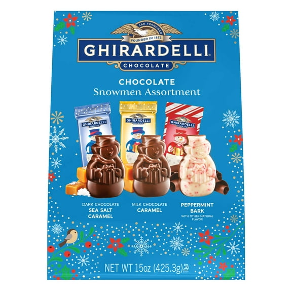 Ghirardelli Holiday Chocolate Snowmen Assortment, 15 Ounce
