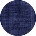 thumbnail image 1 of Ahgly Company Machine Washable Indoor Round Abstract Blue Modern Area Rugs, 6' Round, 1 of 4