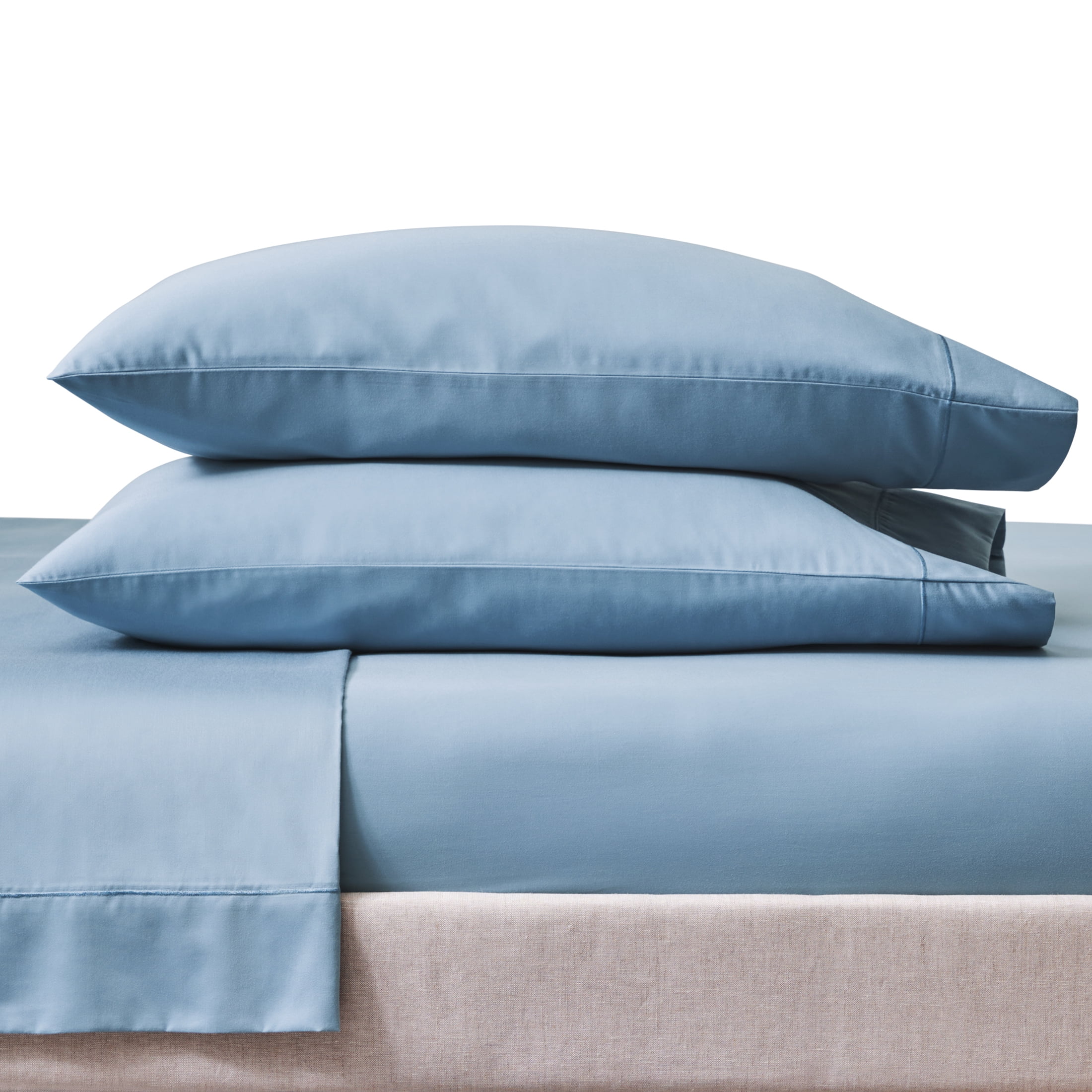 Better Homes & Gardens 4-Piece 400 Thread Count Blue Silver Performance Bed Sheet Set, Queen