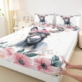 thumbnail image 4 of Erosebridal Farm Animals Donkey Full Size Sheets,Rustic Flowers Bed Sheets For Men Women 4-Piece, 4 of 6