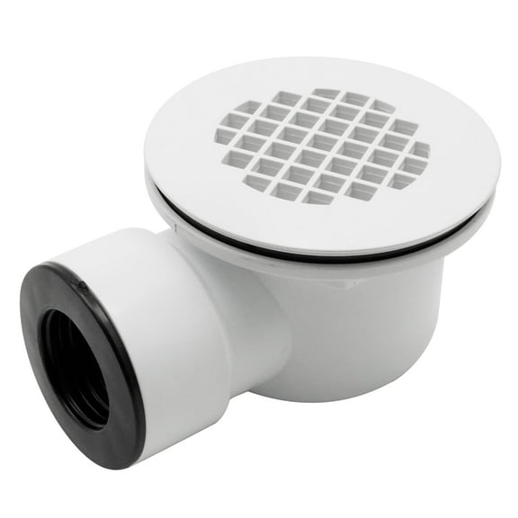 Low Profile Shower Drain, 1.5-inch Side Outlet Drain Assembly, Compatible with 1.5 or 2 inch PVC Shower Base Drain