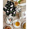 thumbnail image 4 of Cute Rabbits Kitchen Dish Towels for Drying Dishes Set of 3, Country Leaves Plants Cartoon Bunny Black Waffle Weave Microfiber Hand Tea Bathroom Towels Quick Dry & Absorbent Towel 15.7x23.6, 4 of 7