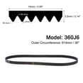 thumbnail image 2 of Unique Bargains 360J6 PJ V-Ribbed Belt 6 Ribs 36' Length, 0.55' Width, EPDM Poly V Belt, 2 of 5