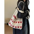 thumbnail image 7 of Women's Crochet Tote Bag Knitted Large Shoulder Bag Summer Hobo Handbag, 7 of 7