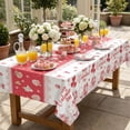 thumbnail image 5 of Tumao 2 Pieces Red Valentines Day Tablecloth Flower Happy Valentine's Day Decorations 54 X 108 inch Table Cover for Anniversary Valentines Wedding Birthday, 5 of 7