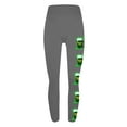 thumbnail image 4 of QATAINLAV Ladies Leggings St Patricks Day Shamrock Printed Tights Womens Casual High Waisted Butt Lifting Yoga Pants Gray XL, 4 of 5