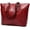 Red, variant on CoCopeanut Oiled Waxed Leather Tote Bag for Women Large Capacity Handbag Retro Shoulder Bag Commuter Satchel
