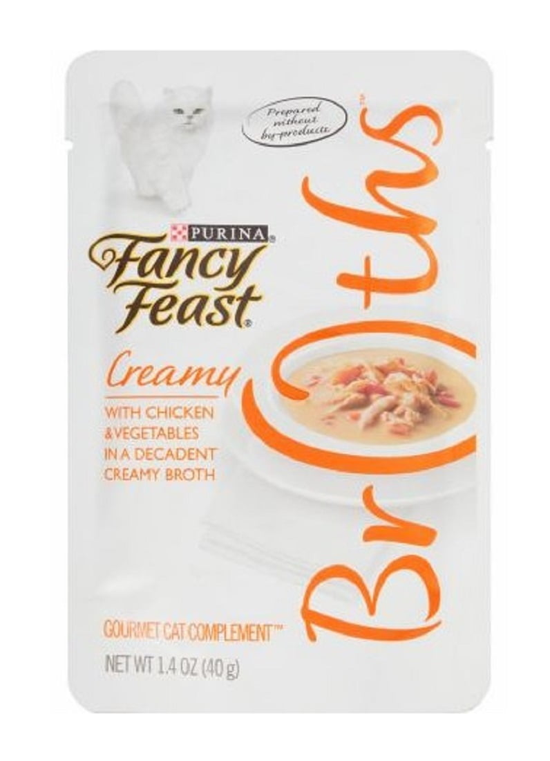 Fancy Feast Decadent Creamy Chicken Broth 1 Single Pouch 1.4 oz. Wet