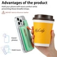 thumbnail image 4 of for iPhone 14 Back Wallet Case with Card Holder Zipper Pocket, Wristband Flip Kickstand, RFID Blocking Secure Hand Grip PU Leather Shockproof Clear Phone Cover for iPhone 14, Mint, 4 of 10