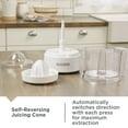 thumbnail image 3 of BLACK+DECKER Manual Citrus Juicer, 32 oz, White Plastic, Self-Reversing Cone, 3 of 8