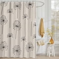 thumbnail image 3 of Shower Curtain Dandelion Shower Curtains for Bathroom Decor, Waterproof Polyester Shower Curtain Set with Hooks, Small Stall Size 36" x 72" Spring, 3 of 9