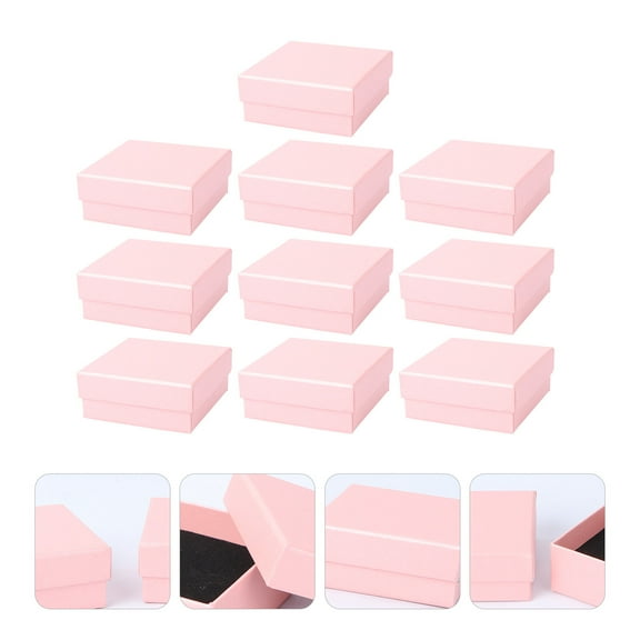MLINS  10 Pcs Necklace Gift Boxes Bulk Jewelry for Earrings Travel Pink
