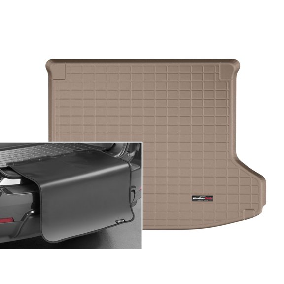 WeatherTech Cargo Trunk Liner with Bumper Protector compatible with Infiniti QX55, QX50 - Behind 2nd Row w/ Bumper Protector, Tan
