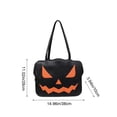 thumbnail image 3 of Fmbmuo Halloween Tote Bags for Women, Pumpkin Print Ladies Handbags, Novelty Spooky Cute Shoulder Handbag Gift, 3 of 6