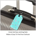 thumbnail image 3 of Square 2Pack PU Leather Flamingo Cruise Luggage Tag with Privacy Cover and Name ID Tag for Travel Handbags Backpacks Luggage Tags, 3 of 6