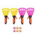 thumbnail image 2 of 2 Pairs Launch and Catch Balls Game Children Toss Game Parent-Child Interactive Play Activity for Kids Adults Outdoor Garden Backyard (Random Color, 4pcs Transmitter and 6pcs Balls), 2 of 5