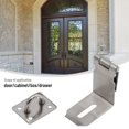 thumbnail image 3 of 90 Degrees Latch Lock Hasp And Staple For Padlock Gate Door Shed Stainless Steel, 3 of 8
