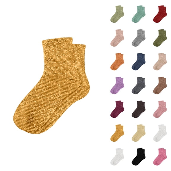 Women's Novelty Glitter Slouch Socks 2026 Comfortable Casual Fashion Cute Stretch Mid Calf Socks