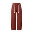 thumbnail image 7 of Gytharion Women's High Waist Wide Leg Joggers Solid Color Drawstring Loose Sweatpants with Pockets Casual Track Pants, 7 of 7